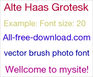 Alte haas grotesk font family free download